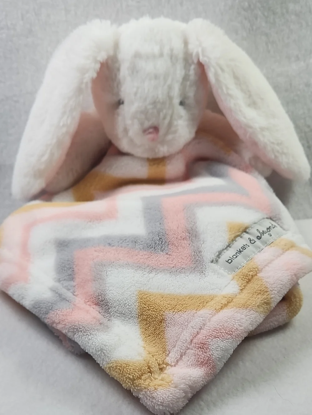 BLANKETS & BEYOND Pink Girls Bunny Lovey Blanket